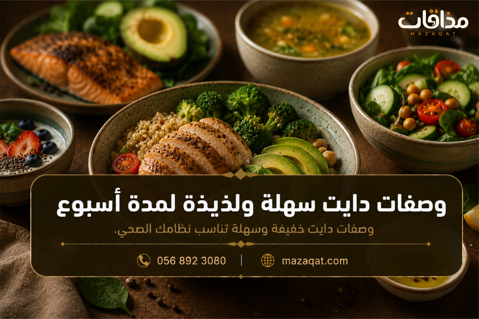 وصفات دايت سهلة ولذيذة لمدة أسبوع بخطة وجبات متوازنة