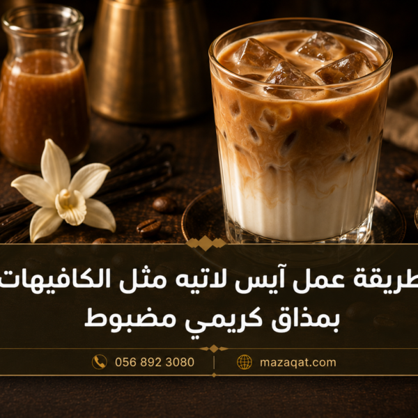 طريقة عمل آيس لاتيه مثل الكافيهات بمذاق كريمي مضبوط