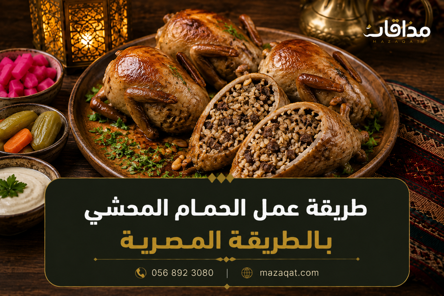 طريقة عمل الحمام المحشي بالطريقة المصرية