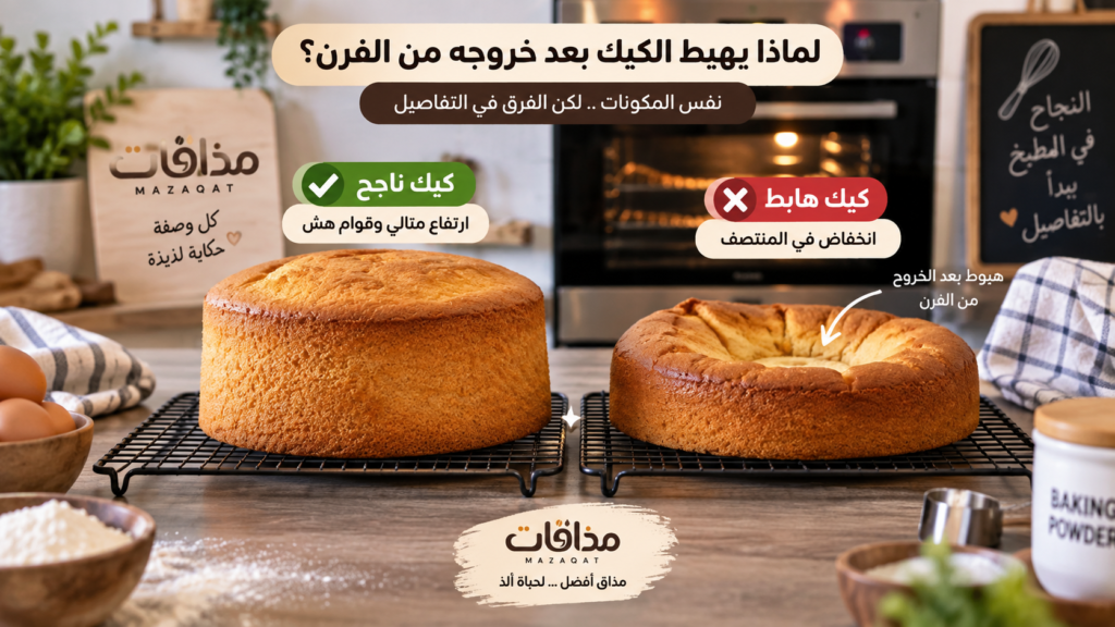 مقارنة واقعية بين كيكة ناجحة مرتفعة