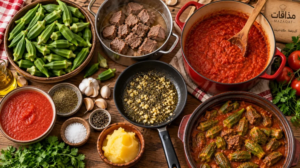 egyptian-okra-preparation