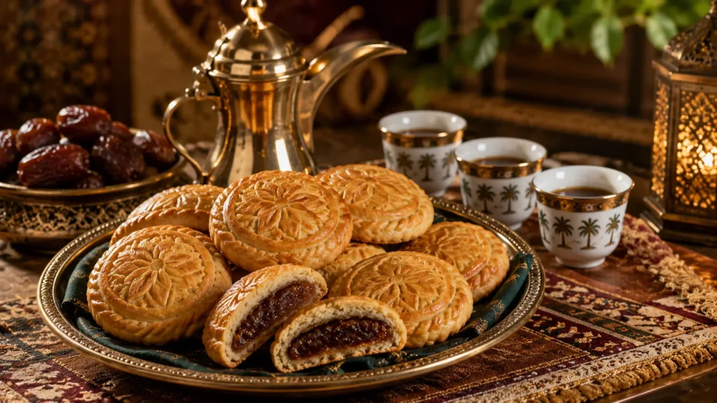 الكليجا-السعودية-الهشة-بحشوة-التمر