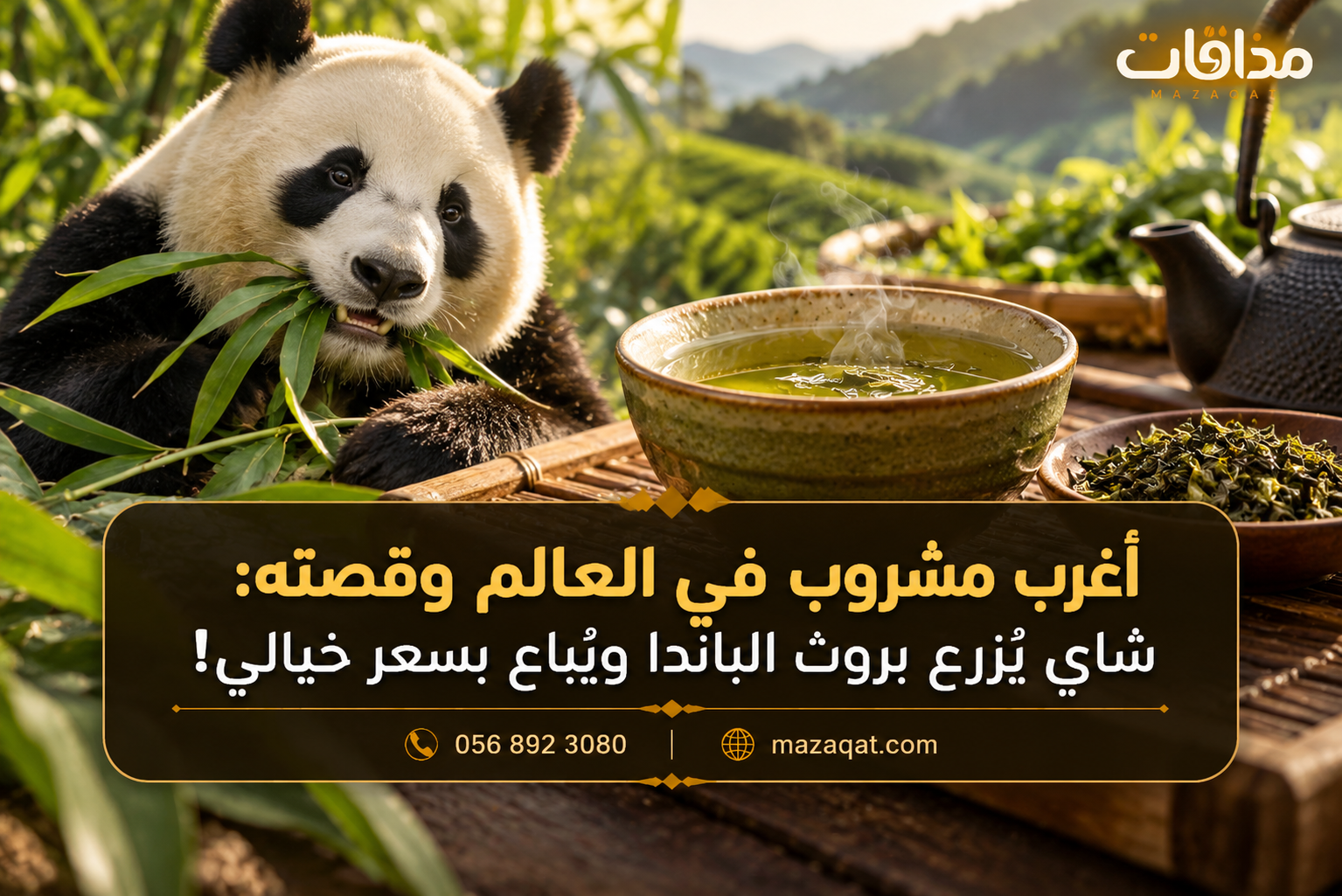 أغرب مشروب في العالم وقصته: شاي الباندا الصيني الذي يُزرع باستخدام روث الباندا